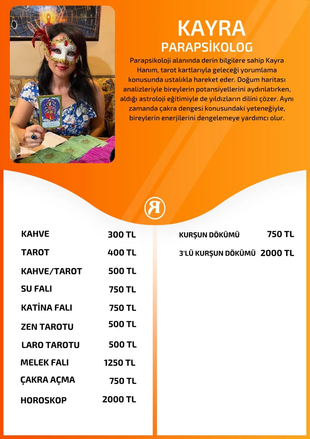 Kayra hizmetleri, fiyat listesi ve hikayesi